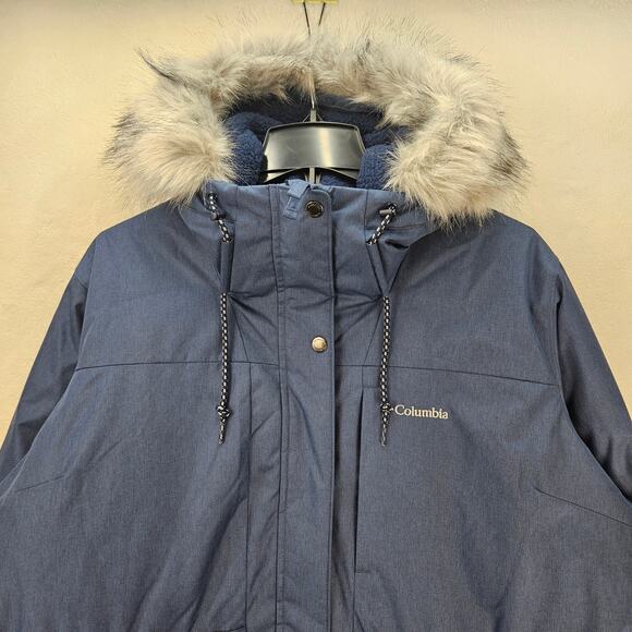 COLUMBIA WOMEN'S 1X PLUS SIZES SUTTLE MOUNTAIN MID INSULATED JACKET BLUE WW1328- - Picture 2 of 10